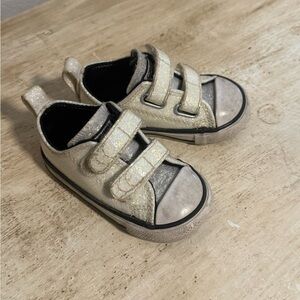 Glittery white toddler vans